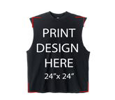 LA Apparel Sleeveless Tee Black Print
